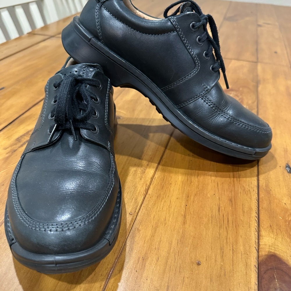 Ecco Black Leather Oxfords Excellent Preowned Condition Sz 10 US 43 EU - Picture 7 of 12